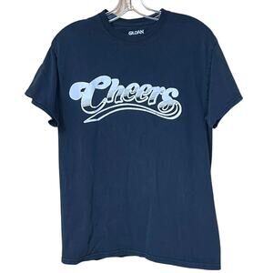 Cheers TV Show T Shirt Mens Medium Blue Retro Sitcom Graphic Tee